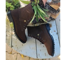 Resim Bags Shoes Bulldozer 230607 Hakiki Nubuk Deri Kadın Postal Bot 