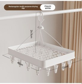 Resim Reedark Ev İçi Kollukluk Çorap Kurutma Rakımı: Katlanabilir 24 Beyaz Dikdörtgen Plastik Balkon Güvenli Hava Sağlama Diğer 