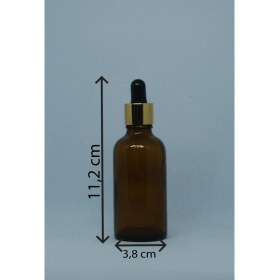 Resim Damlalıklı 50 ml 5 Adet Amber Şişe 