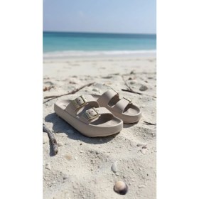 Resim Stil Shoes Çift Toka Kadın Günlük Ortopedik Hafif Taban Deniz Plaj Havuz Terliği E283 