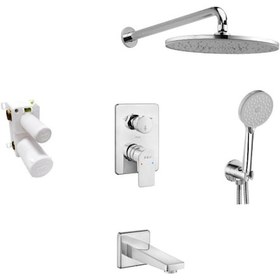 Resim Eca Dalia Ankastre Duş Seti - 3 Yollu / 7 Parça Set 102199771 Krom 