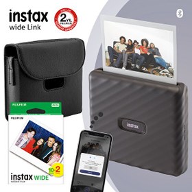 Resim Fujifilm Instax Wide Link Gri Akıllı Yazıcı ve Çantalı Hediye Seti 4 
