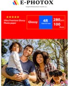 Resim ephotox Ultra Premium Fotoğraf Kağıdı 10x15 2 Paket 200 Adet 