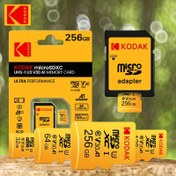Resim KODAK Mikro SD Hafıza Kartı 256GB 128GB 64GB 32GB Sınıf 10 UHS-I Ultra Yüksek Hız, Kameralar, Akıllı Telefonlar, Tabletler için SD Adaptör ile Yüksek Performanslı TF Kart (Perakende Paketi), Mini SD Hafıza Kartı 