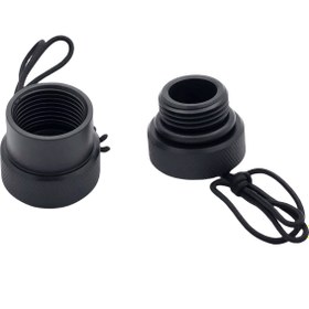 Resim Su Geçirmez Koruma, Dalış DIN Valf Toz Kapağı - Paslanmaz Çelik, Siyah, Güvenli Uyum için İç ve Dış Diş Ayarı, Koruyucu Taşıma Çantası Dahil, Su Altı Ekipman Bakımı|Fonksiyonel Aksesuar|Dayanıklı Yapı 