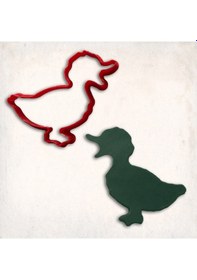 Resim Ördek-2 Kurabiye Kalıbı Şekillendirici Kopat KIrmızı 