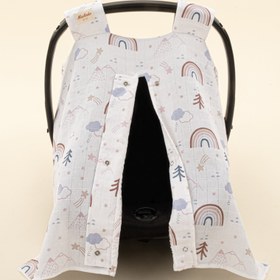 Resim Puset Örtüsü - Tek Taraflı - Pastel Gökkuşağı 