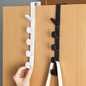 Resim Deliksiz Kapı Üstü Askılar - Japon Esintili Ayarlanabilir Tasarımlı ABS Plastik Çok Amaçlı Yerden Tasarruf Sağlayan Düzenleyici, Kıyafetler, Çantalar, Havlular için Sorunsuz Kurulum & Yeniden Kullanılabilir - Ev ve Otel Kullanımı İçin İdeal, Giysi Organizatör Depolama, Kapı Üzeri Depolama, Minimalist Tasarım, Sağlam Yapı, Apartman Sakinleri, Yatak Odası Düzenleme, Şık Depolama, Dayanıklı İnşaat, Küçük Alan Yaşam 