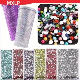 Resim 2mm, 3mm, 4mm ve 6mm Boyutlarında Büyük Paketler Reçine Termal Olmayan Kalıplı Taşlar, Tırnak Sanatı, Giyim, Ayakkabı ve Çantalar için Düz Tabanlı Taşlarla Toptan Satış İçin Uygun 