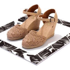 Resim Bambi Vizon Örgü Kadın Espadril Düz Topuklu 