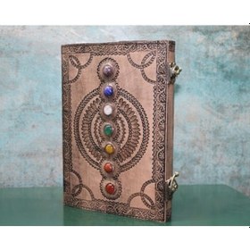 Resim Taşlı Deri Defter Model 13 - 9088655717987del 