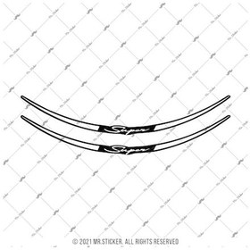 Resim Rfhlm236 Reflektif Vespa Uyumlu Super Jant Etiketi Ikili Set (538647583) 