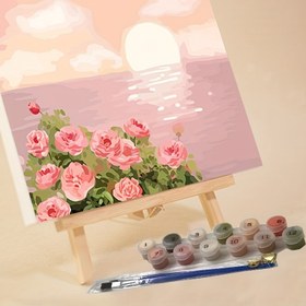 Resim 1 Set Manzara Diy Dijital Yağlıboya El Yapımı Renk Dolum Yağlıboya Vurgu Boyaları 
