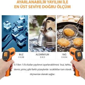 Resim ThermoPro TP30 Endüstriyel Kızılötesi Katı-Sıvı Sıcaklık Ölçer 