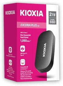 Resim KIOXIA EXCERIA PLUS G2 2TB Taşınabilir SSD – USB 3.2 Gen2, 1050MB/s Okuma, 1000MB/s Yazma 