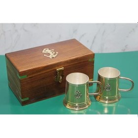 Resim Ahşap Kutulu Pirinç Fincan Seti 4171b 