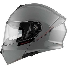 Resim Mt Genesıs Sv Solıd A12 Parlak Gri Çene Açılır Kask Gri 