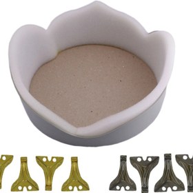 Resim Plastik Havlu Ve Tesbih Kutusu Prenses 26X27X10 Cm Gold 