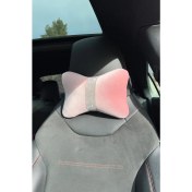 Resim Pudra Düz Kadife Gümüş Dik Şerit Boyun Yastığı 