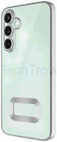 Resim Galaxy S24 Fe Kılıf Kamera Korumalı Logo Gösteren Zore Omega Kapak Gümüş 