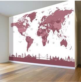 Resim Dünya Haritası Duvar Posteri (549875965) 