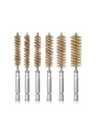 Resim 6 Adet Tel Fırça, 8/10/12/15/17/19mm Paslanmaz Çelik Delik Fırça Seti Metal Parçalar Makine Çelik Parçalar İçin Tüp Fırça Seti 