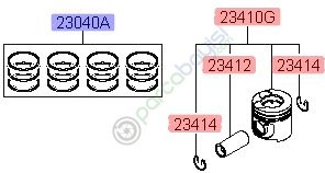 Resim Sekman Takımı 0 25 Kia Sorento Orjinal | 230404A911 