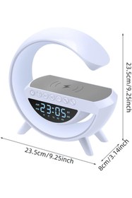 Resim Tastech Bluetooth G Hoparlör Rgb Led Işıklı Speaker Alarm Saat Aux Usb Sd Kart Wireless Şarj 