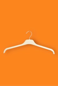 Resim Plastik Üst Giyim Askısı, Gömlek Askısı, Tişört Askısı, Bluz Askısı, Tunik Askısı, Krem, - 20 Adet Krem 