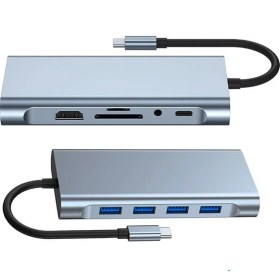 Resim Polham 100W Multifonksiyonel 11IN1 Type-C Dönüştürücü, 3x Usb, 1x Pd Type C, 1x RJ45, 1x Hdmi,1x VGA 