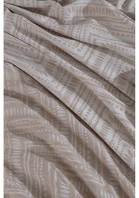 Resim Elart Petra Keten Görünümlü Yatak Örtüsü Seti 3 Parça Çift Kişilik Ekru 