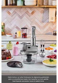 Resim Karaca Mastermaid Prosteel Uzun Blender Ayaklı 6 Bıçaklı 2500 W Cam Mutfak Robotu 