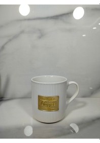 Resim Droit Gold Kupa - Beyaz - 385ml 