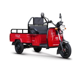 Resim Skyjet Cargo Trio Elektrikli Moped Kırmızı- 