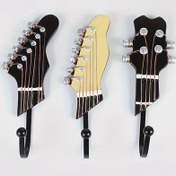 Resim 3 Adet Eklektik Tarz Gitar Duvar Askıları, Boyalı Yüzey, Kolay Montaj, Alan Tasarrufu Ev Organizasyonu Dekoru, İdeal Doğum Günü Hediyesi 
