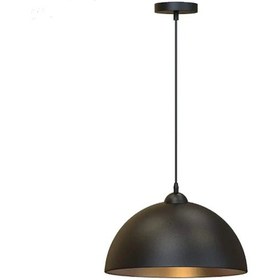 Resim 55905312 Riolight Modern1,vintage1 Cafe,oteller İçin 1xe27 Siyah Metal Sarkıt Avize Çap:30cm 1adet F Diğer 