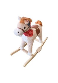 Resim Peluş Sallanan At - Ses Efektli Ve Yumuşak Oturma Alanlı 65 Cm 
