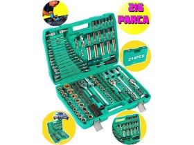 Resim 216 Parça Cırcır Seti Tamir Çantası Aleti Somun Sıkma Sökme Anahtar Takımı Otomatik Tamir Için 