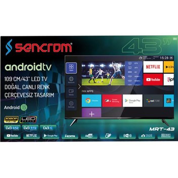 sencrom 43inc 109 Ekran Android 13 Çerçevesiz TV