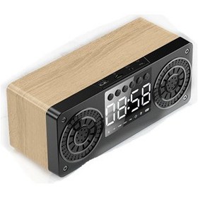 Resim Sunsky FT-4002 Ahşap Kablosuz Bluetooth Taşınabilir Retro Hoparlörler Siyah (Yurt Dışından) 