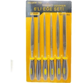 Resim Meşem Mini Eğe Seti Takımı Çeşitli Uçlu 6 Parça 5X180X6 