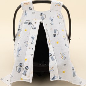 Resim Puset Örtüsü - Tek Taraflı - Mavi Canlılar 