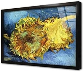 Resim Still Life With Two Sunflowers Çerçeveli Cam Tablo 20x30 cm CB22493 