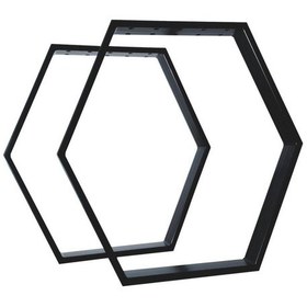 Resim Retro Masa Ayakları Yemek Masası Ayağı Altıgen Metal Ayak 