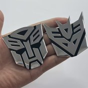 Resim Resmi Transformers Film Optimus Prime & Megatron Metal Çıkartmalar - Dayanıklı Metalik Araba, Motosiklet, Kask, Tavan Dekorasyonu - Kolay Uygulama ve Sökme - Autobots Hayranları İçin Uygun (Transformers Film Serisi), Karakter Çıkartmaları, Parlak Yüzey, Yüksek Kalite Stickerlar, Pop Kültür Severler 