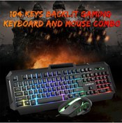 Resim Else Rgb Aydınlatmalı Gaming Klavye ve Mouse Seti Gökkuşağı Aydınlatmalı 