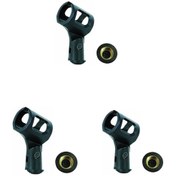 Resim Lastvoice Mt-24x 3'lü Geniş Mikrofon Tutacağı Mikrofon Kelepçesi 