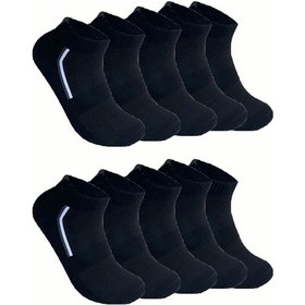 Resim 10lu Erkek Kısa Patik Spor Çorap Ekonomik Pamuklu 