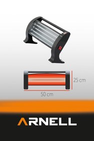 Resim St Morritz Elektirikli Isıtıcı Quartz Masa Altı 3 Çubuklu Güvenli Ve Enerji Tasarruflu 1200 Watt 