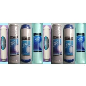 Resim 8 Li Filtre Seti Takim Su Arıtma Cihazları Filtresi Çift Karbonlu 